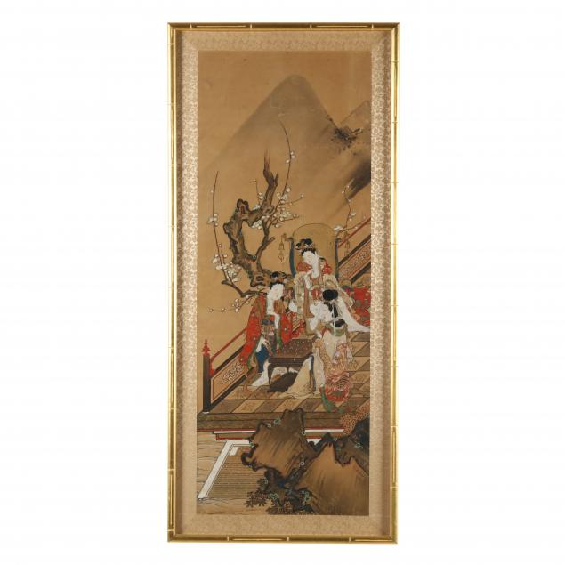 A JAPANESE PAINTING OF LADIES