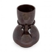 A Japanese Patinated Bronze Va