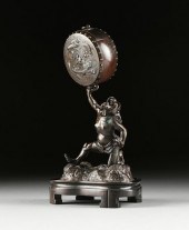 A JAPANESE PATINATED SPELTER F
