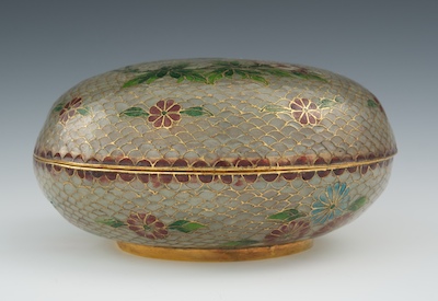 A Japanese Plique-a-Jour Lidded Box