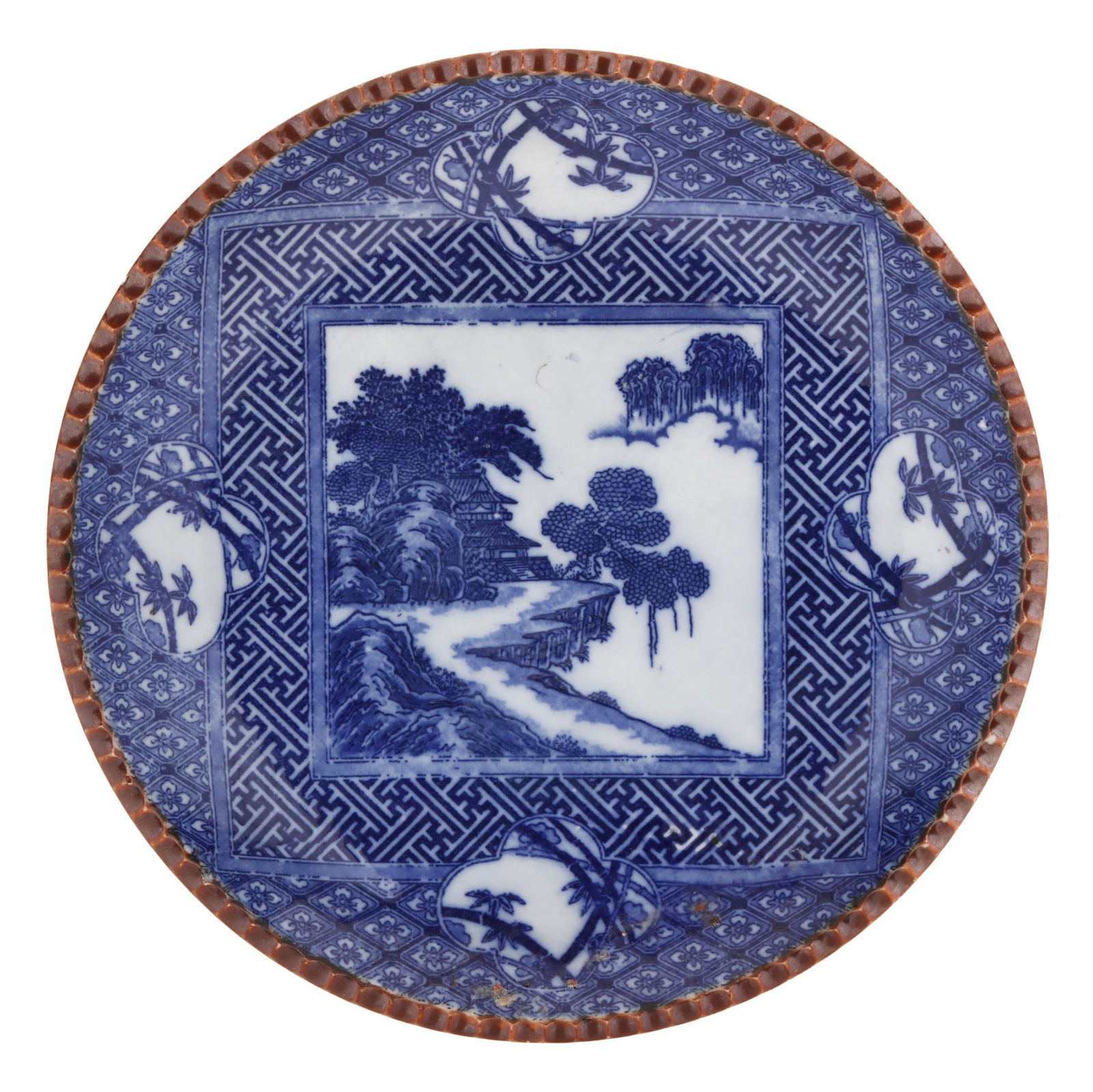 A JAPANESE PORCELAIN BLUE AND WHITE