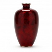 A JAPANESE RED CLOISONNE DRAGO