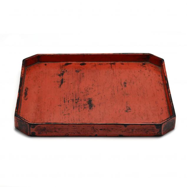 A JAPANESE RED LACQUER NEGORO