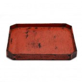A JAPANESE RED LACQUER NEGORO