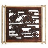 A JAPANESE RINPA STYLE WOOD CA