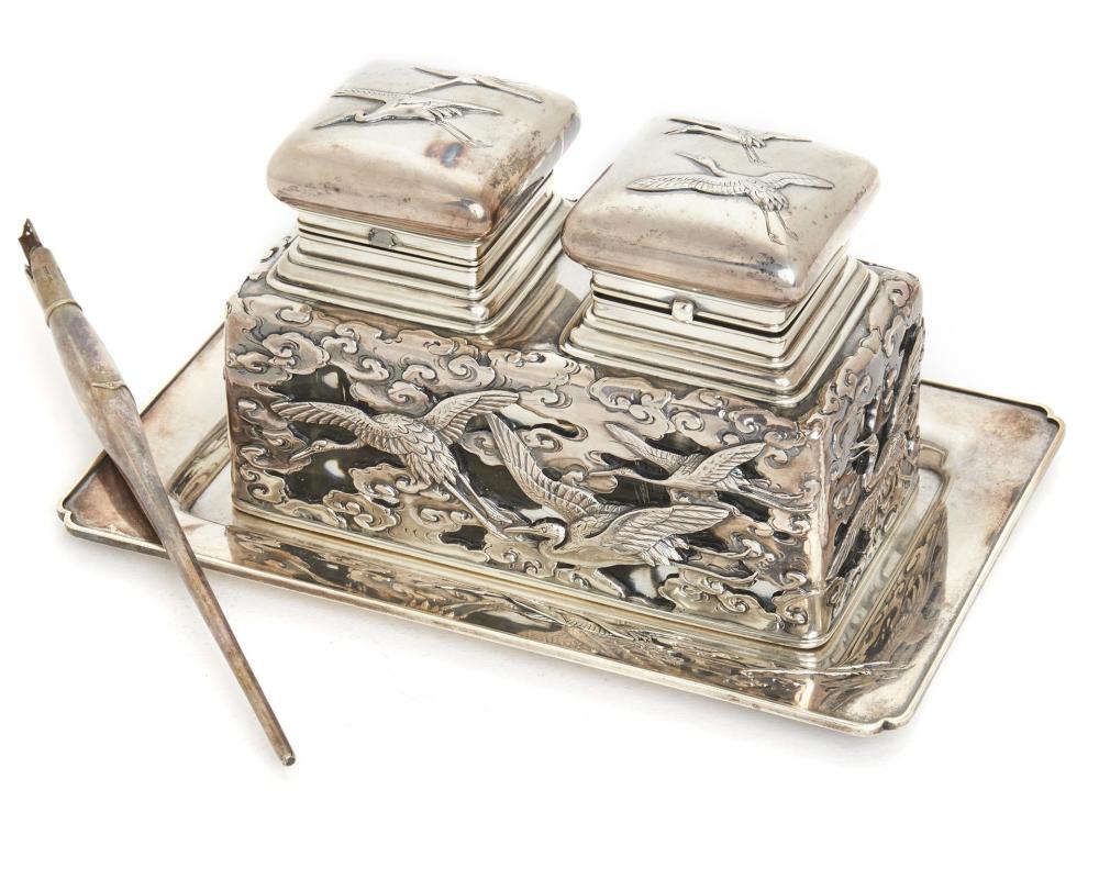 A JAPANESE SAMURAI SHOKAI SILVER