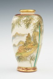 A Japanese Satsuma Bamboo Coun
