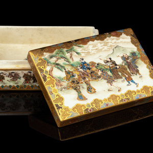 A Japanese Satsuma Covered Box By
