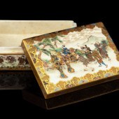 A Japanese Satsuma Covered Box