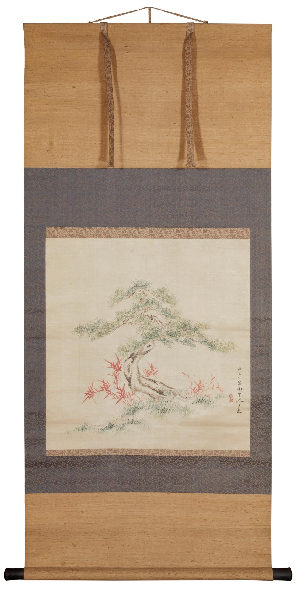 A JAPANESE SCROLL WITH A TREEA