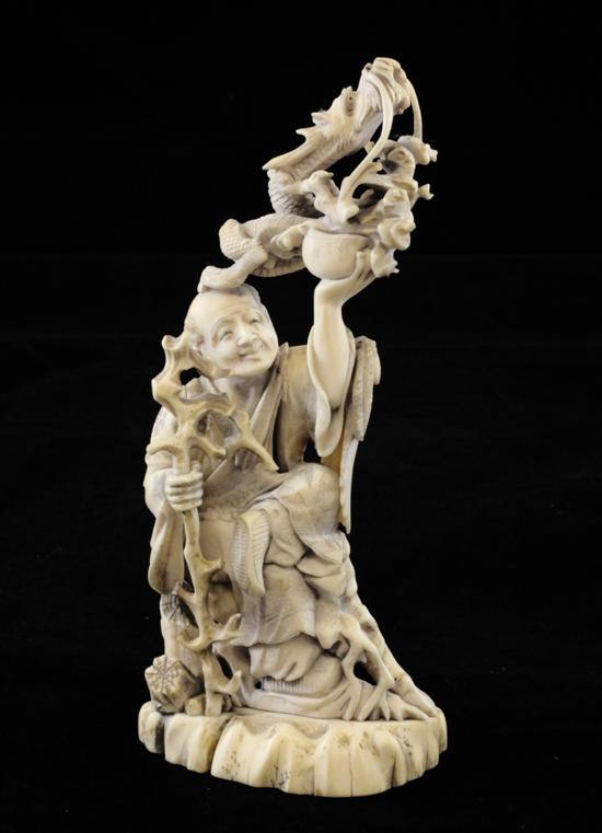 A Japanese sectional ivory and