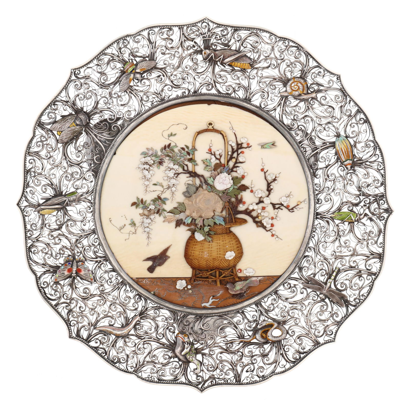 A JAPANESE SHIBAYAMA AND SILVER