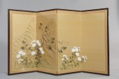 A Japanese Signed Four Panel S