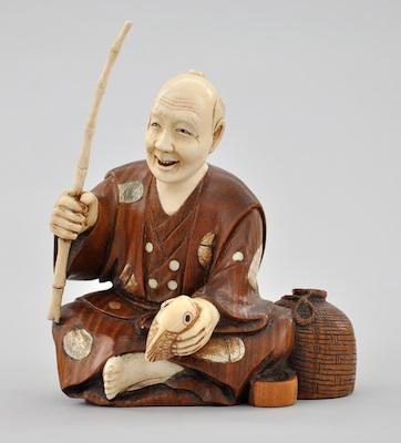 A Japanese Signed Okimono Ivory and
