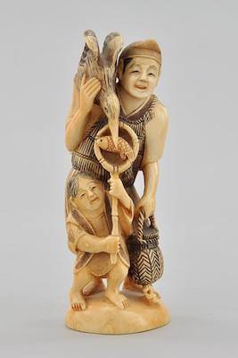 A Japanese Signed Okimono Ivory