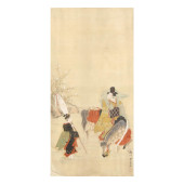 A JAPANESE SILK HANGING SCROLL