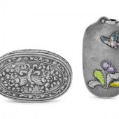 A Japanese Silver and Enameled