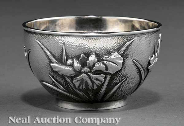 A Japanese Silver Bowl Meiji Period
