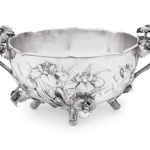 A Japanese Silver Center Bowl