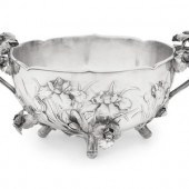 A Japanese Silver Center Bowl