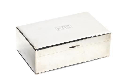 A Japanese Silver Cigarette Box