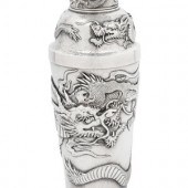 A Japanese Silver 'Dragon' Coc
