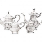 A Japanese Silver Four-Piece T