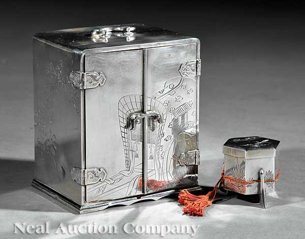 A Japanese Silver-Mounted Table