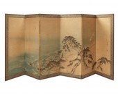 A JAPANESE SIX-PANEL BOYOBU SC
