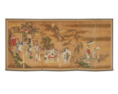 A JAPANESE SIX-PANEL FOLDING S