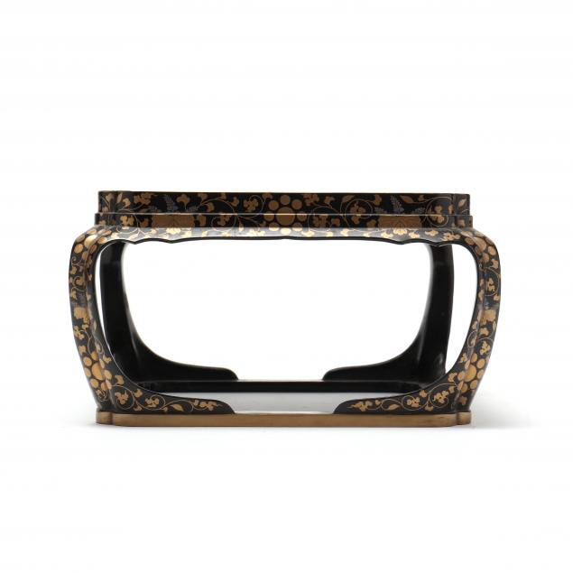 A JAPANESE SQUARE LACQUER STAND 