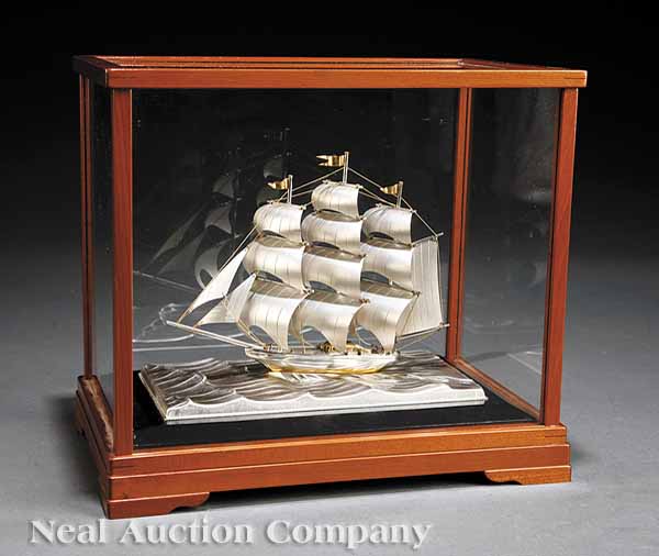 A Japanese Sterling Silver Model of