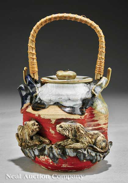 A Japanese Sumida Ware Teapot early