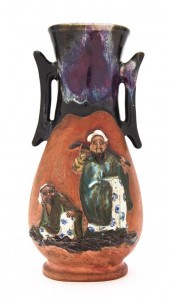 A Japanese Sumidagawa Vase of