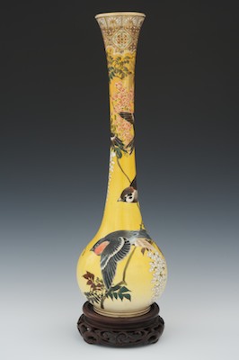 A Japanese Tall Vase with
