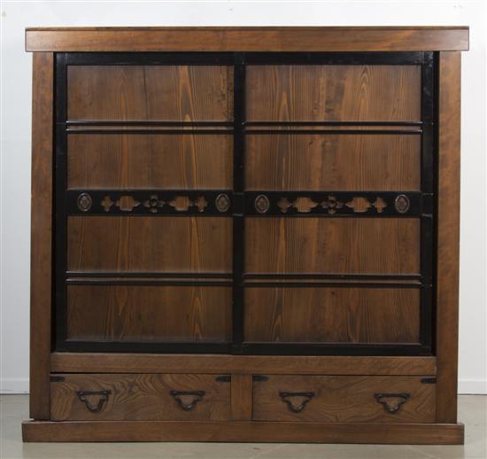 A Japanese Tansu of rectangular