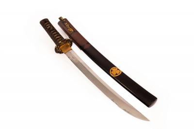 A Japanese wakizashi short sword,