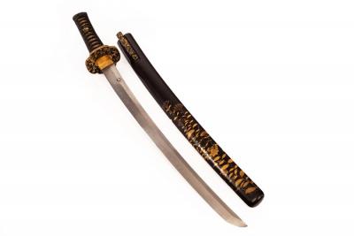 A Japanese wakizashi short sword
