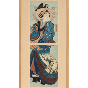 A Japanese Woodblock Print 20th