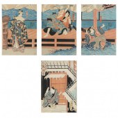 A JAPANESE WOODBLOCK PRINT TRI