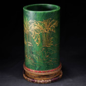A JASPER GOLD PAINTED FIGURE S