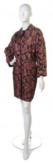 A Jean Muir Red Paisley Silk D