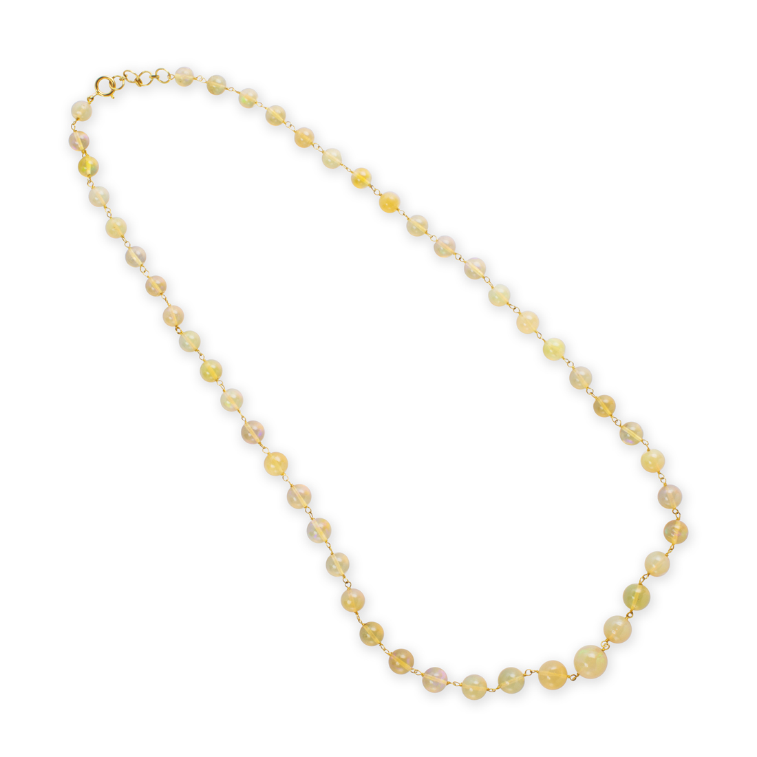 A JELLY OPAL AND EIGHTEEN KARAT