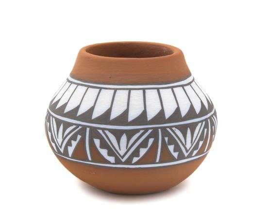 A Jemez Jar having black and