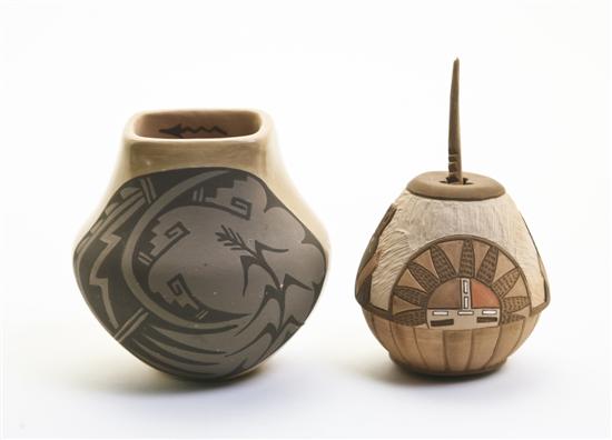 A Jemez Mica Pottery Vase Juanita