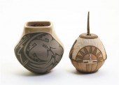A Jemez Mica Pottery Vase Juan