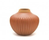 A Jemez Redware Melon Bowl hav