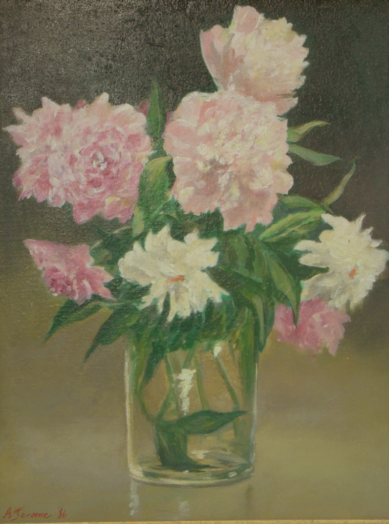 A. JEROME STILL LIFE OF FLOWERS Oil