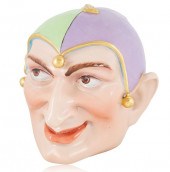 A 'JESTER' PORCELAIN HEAD, MOS
