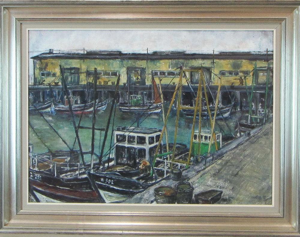 A. JGOSSE OIL ON PAPER, HARBOR